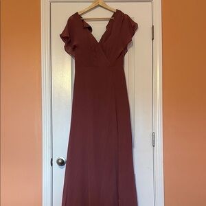 NWT Azazie Rylee Bridesmaid Dress in Desert Rose